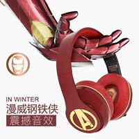 Marvel Co -Brice Insure Man Bluetooth Headse Headse Hear в тяжелом сабвуфере снижение шумоподавления TWS Беспроводная гарнитура кино музыка Apple Xiaomi Mobile Phone Компьютер мужские и женские альянс универсальных мстителей