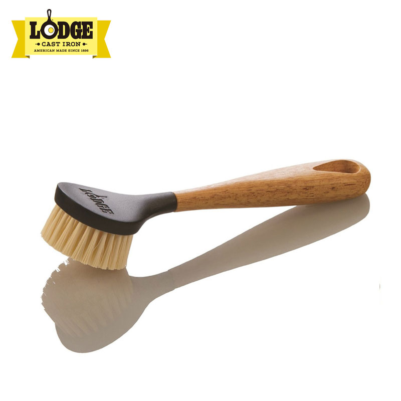 Lodge Kitchen brush wooden handle brush cleaning pot brush without oil SCRBRSH