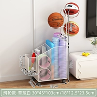 Трава белый [шкив тип + подвесная корзина + вертикальная шариковая рама]