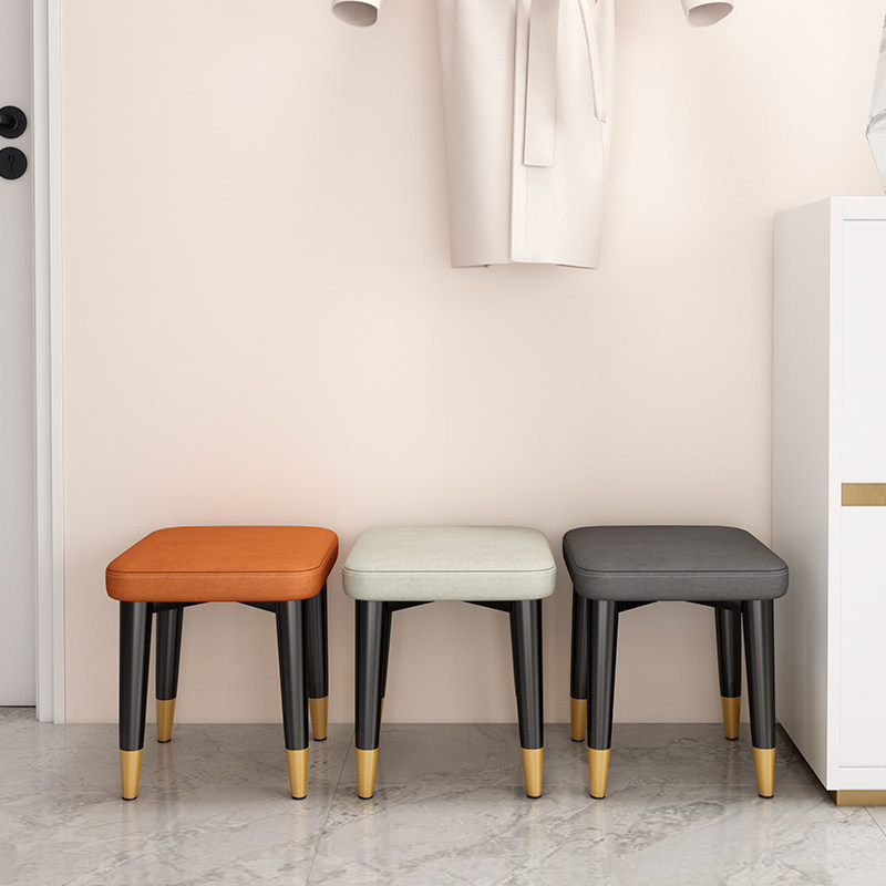 Home light luxury entry stool entry shoe stool door change shoe stool bedroom bed end stool net red fitting room small stool