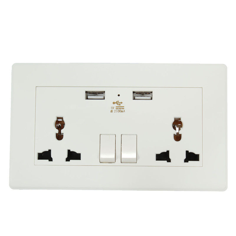 2022 New 143x84x40mm Dual USB Electric Wall Charger AC Power