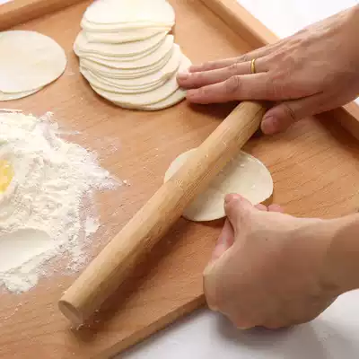Double gun rolling noodle stick bamboo household hotel dumpling noodles noodle rolling stick dumpling set stick rolling noodle stick