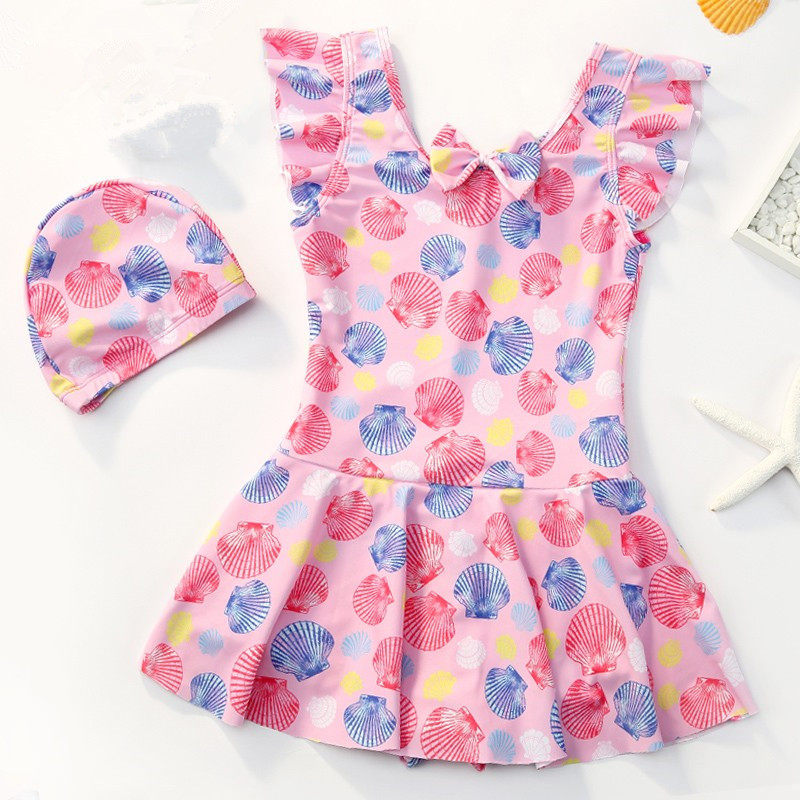 Dive Kids children's swimsuits, girls' one-piece swimsuits, cute little girls' skirts, quick drying sun protection