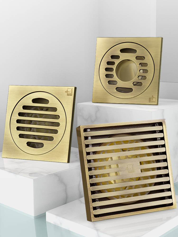 Submarine All copper deodorant Floor drain Shower Washing machine Dual-use powder room Sewer deodorant organ Fang flagship store