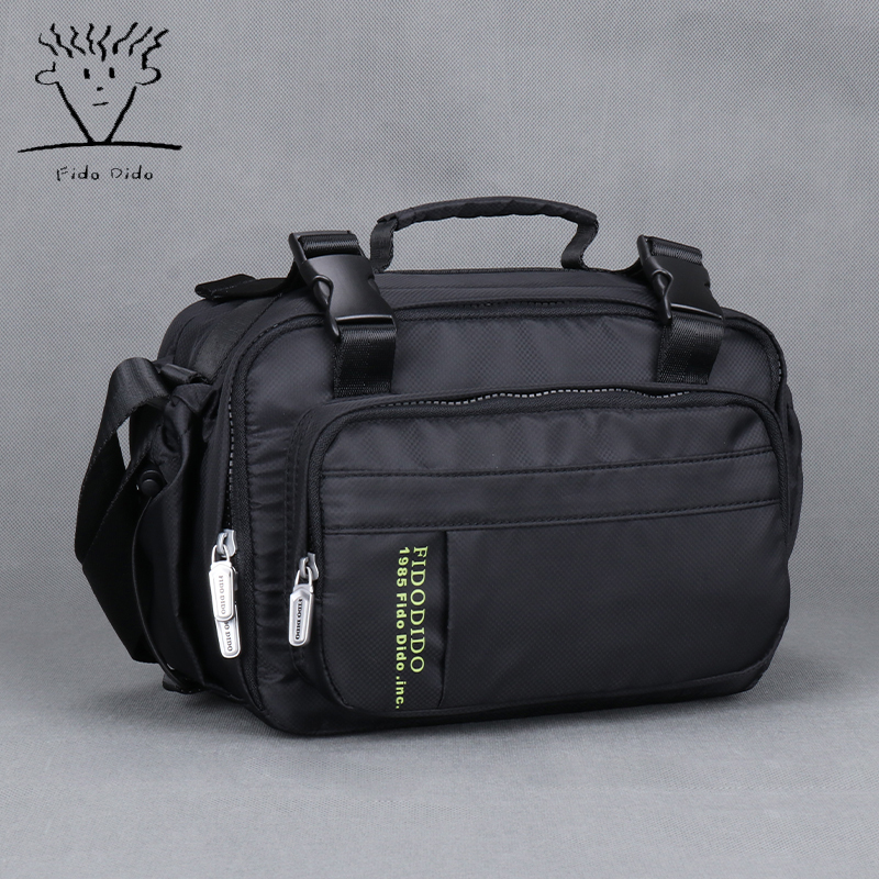 American Fido Dido New Model Men's Sports and Leisure Crossbody Bag, Single Shoulder Bag, Nylon Horizontal Style Handbag American Fido Dido New Model Men's Sports and Leisure Crossbody Bag, Single Shoulder Bag, Nylon Horizontal Style Handbag