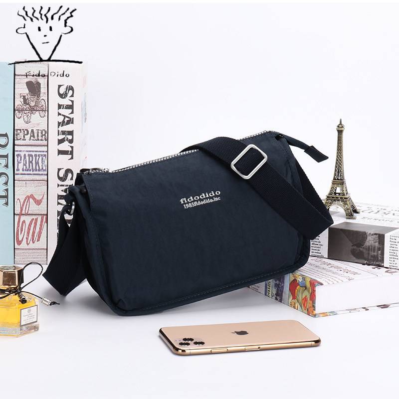 Feidu Didu shoulder bag men's bag casual cross-body bag Oxford cloth outdoor sports backpack canvas bag trendy women's small bag