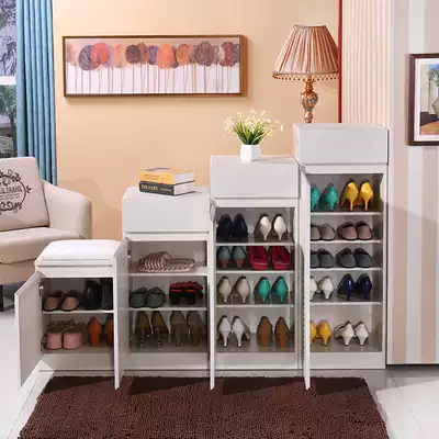 Simple modern shoe cabinet high and low combination double-sided partition cabinet large capacity hall cabinet multifunctional porch cabinet balcony cabinet