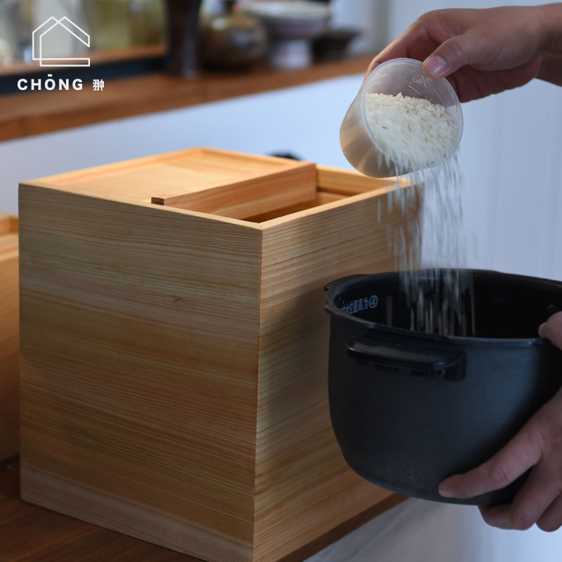 Japanese cypress rice box small kitchen grain snack storage box  moisture-proof and insect-proof storage box - Shop CHONG Storage - Pinkoi