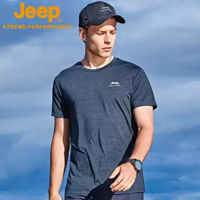 jeep jeep Summer men perspiration quick-drying short-sleeved men's T-shirt sports outdoor breathable thin mountaineering clothes large size