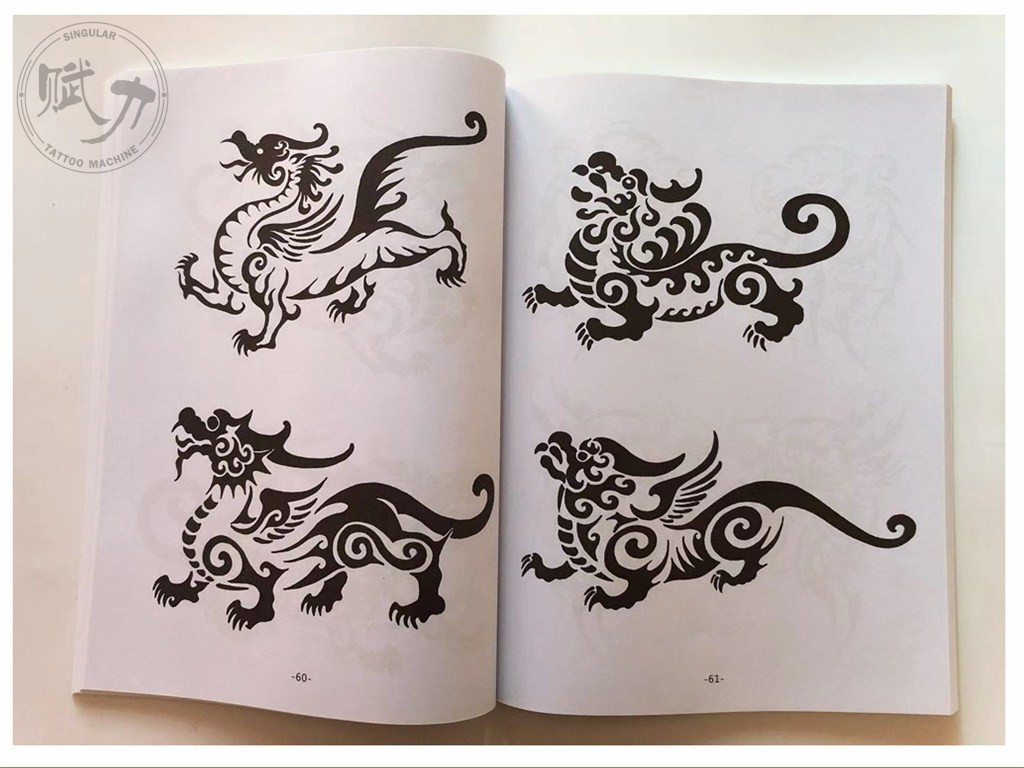 中国图腾纹身手稿书籍福喜庆吉祥图集画册实用小文身龙凤虎线稿怎么用？新手也能画出高级感！_身体彩妆_淘宝美妆网, image size:1024x768