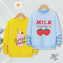 Girls sweatshirt 2021 Spring and autumn new childrens slim fit blouses CUHK Tong Yang Hans version of the round collar of the undershirt