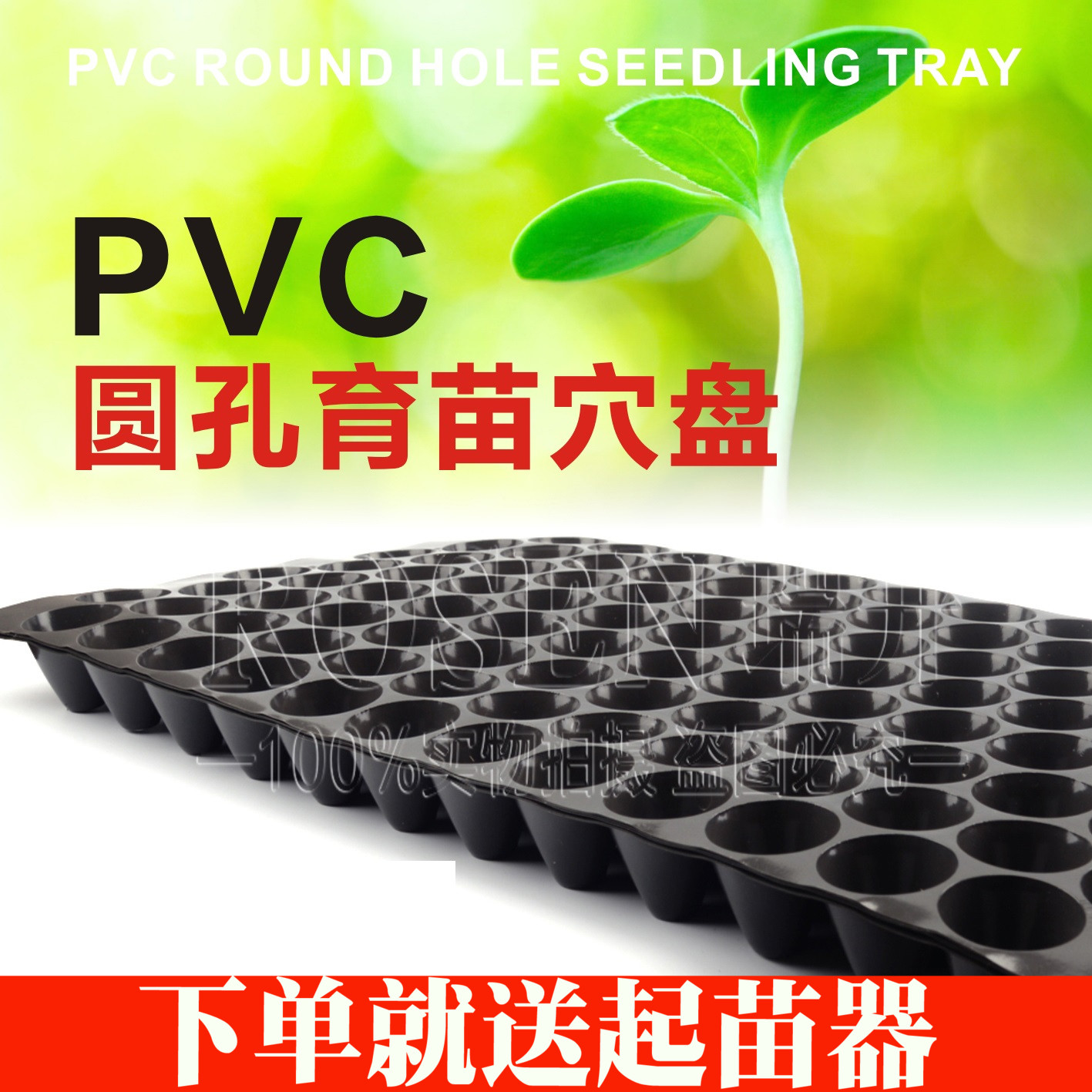 Melon and fruit seedling plate round hole corn tobacco plug pepper planting plate vegetable seedling plate vegetable plate cantaloupe plastic plate