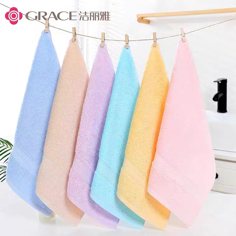 Jialiya Square Towel 6731 Pure Cotton Children's Small Towel Sweat-Absorbing Pad for Back and Face Washing Adult Household Hand Towel First-Class Product
