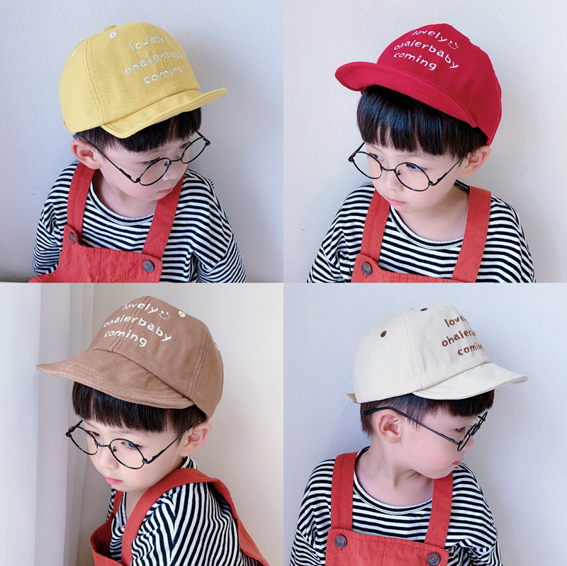 Children's hat Han version 1-3-year-old male and female baby Duck Tongue Cap Spring Autumn Day Kid Baseball Cap Shading and Canopy Soft Hat