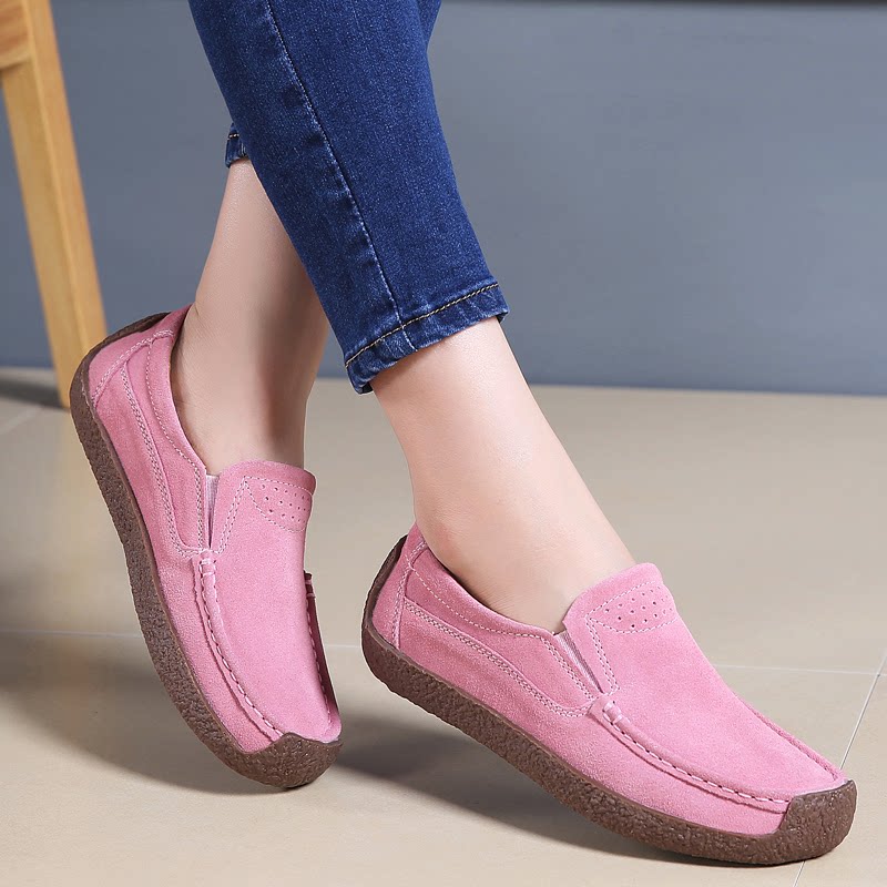 (88 yuan new product) foreign trade flawless tail single women's shoes large size retro ladies snail shoes suede single shoes