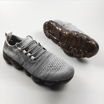Mens shoes summer new full air cushion high elastic flying woven breathable trend versatile wear-resistant cushioning casual sports running shoes