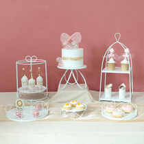 Eurostyle White Dessert Table Swing Piece Wedding Pendulum Table Show Rack Suit Macaron Lower Afternoon Tea Cake Snack Tray