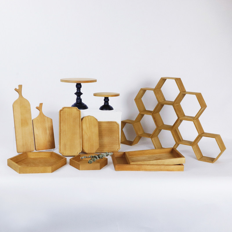 Eurostyle woody sensuo dessert table hem Wedding Pendulum table arrangement Decorative Props Cake show Refreshment Tray