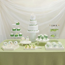 Eurostyle White Fields Garden Wind Dessert Table Swing Piece Sen Engagement Dessert Pendulum Table Decorated Wooden Trays Display Shelf