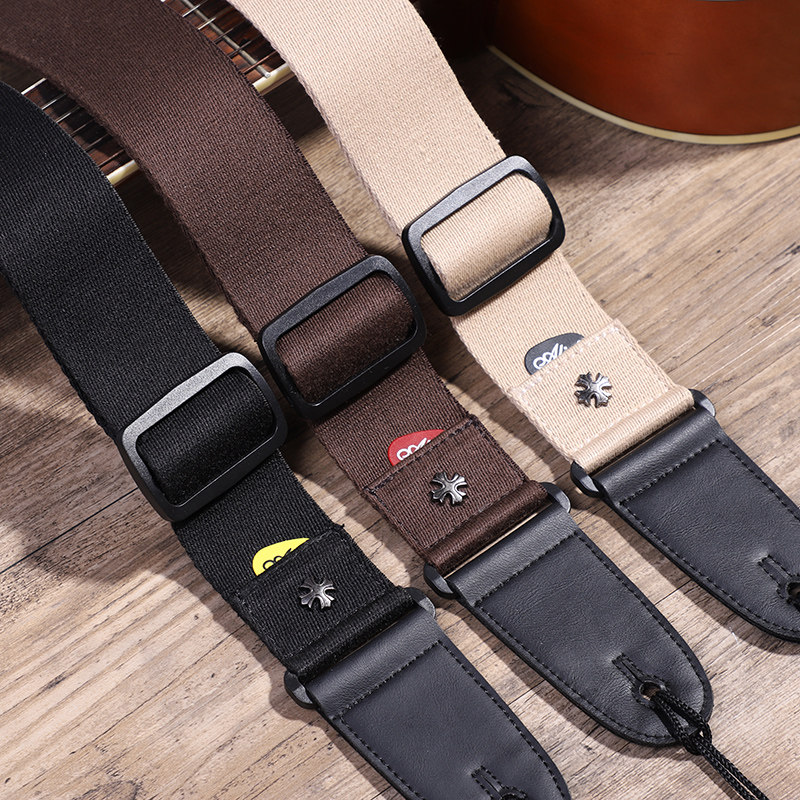 Pluggable Padded acoustic guitar strap Cotton Personality Cross Folk electric guitar shoulder strap Guitar accessories Piano strap