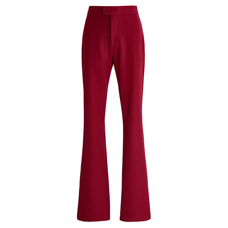 Postmenopausal spring Sensation Superior Texture Western Dress Pants High Waist Microtrumpeter Pants Children 2022 New Spring Styles Foreign Pie