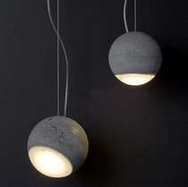 Post-modern vintage personality industrial style cement lamp bar round cafe bedroom bedside cement restaurant chandelier