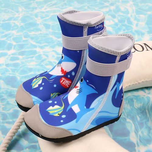 Детская нескользящая пляжная обувь, нескользящие туфли для плавания, быстросохнущие высокие сапоги