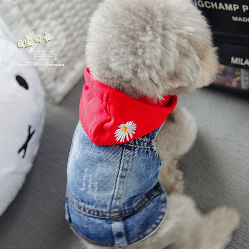 Pet Cat, чем медведь Сюенари, маленькая собака плюшевая одежда для собаки весна джинсовая джинсовая джинсовая велека