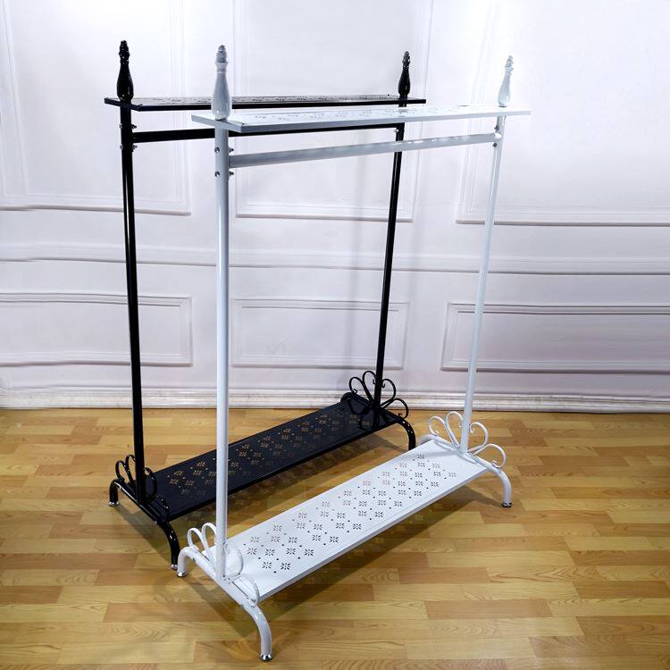 Multi-functional commercial economy wrought iron balcony cool coat pole shelf Window sill Pants rack Hanger Display rack Quilt