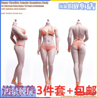 TBLeague 1 6 Steel Bone Wrap Gel Slightly Fat Female Vegan Body S28A White Complexion S29B Wheat Color Spot