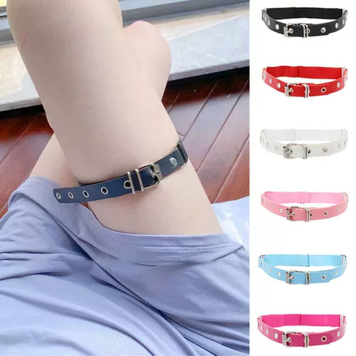 Полиуретановая эластичная портупея на ногу, браслет на ногу, японские и корейские, в стиле панк