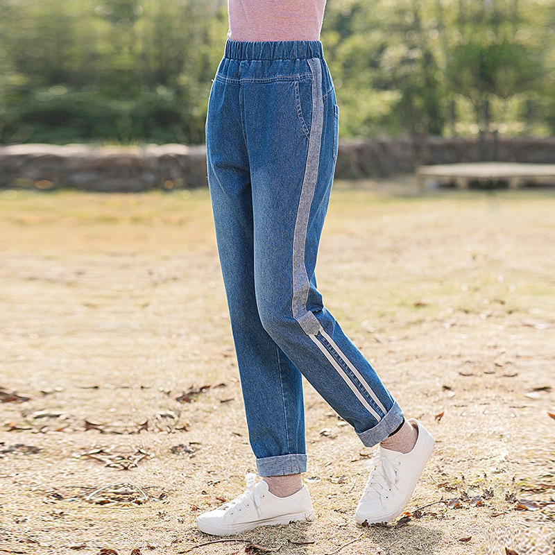 High school students Straight Silo Jeans Women 2020 Spring and autumn clothes New Korean version of the first year 100 hitch loose casual long pants
