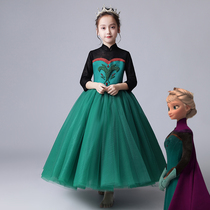  Aisha Princess dress Childrens Frozen clothing Girls stage performance Aisha Anna dress Aisha skirt