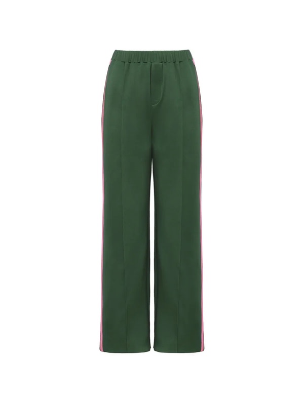 In Stock, Pink-Edged Loose Slimming Sweatpants with Contrasting Colors, American Casual, Fashionable and Versatile Straight-Leg Floor-Length Pants