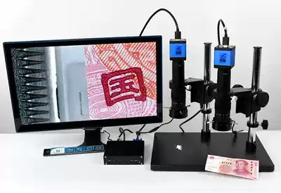 HD HDMI dual lens same screen split display Industrial video amplification detection Digital microscope All