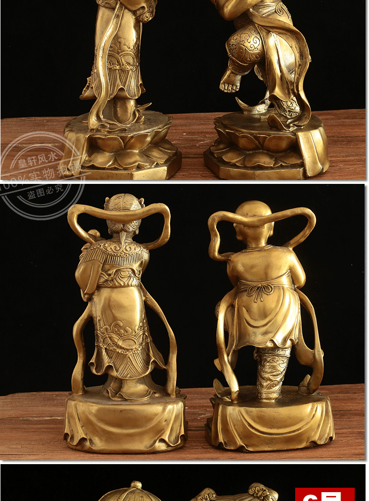 Khai trương đồng nguyên chất, trai vàng, tượng phật nữ, trai lớn Trung Quốc, trai, gái, tặng tiền, một cặp đồ trang trí phong thủy decor nhà