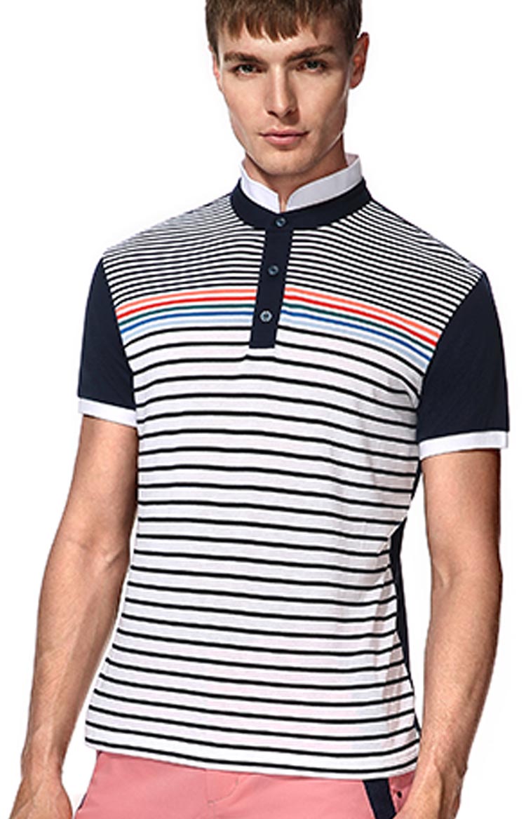 Áo thun ngắn tay carbine nam Slim street thương hiệu Hàn Quốc kinh doanh thời trang thể thao thoải mái cotton thoáng khí 5 áo thun polo nam