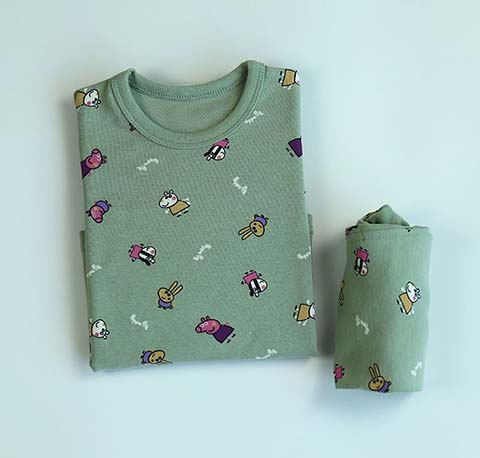 Bộ đồ lót trẻ em bằng vải cotton dày lông ấm áp cho bé trai và bé gái mùa thu quần áo bé gái màu cotton đáy quần áo len mùa đông bộ đồ liền thân hình thú trẻ em