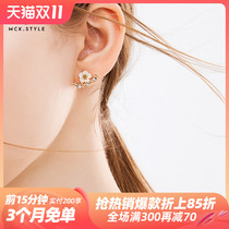 Little daisy earrings in 2022 new tide high-profile earrings female row design sensory earwear