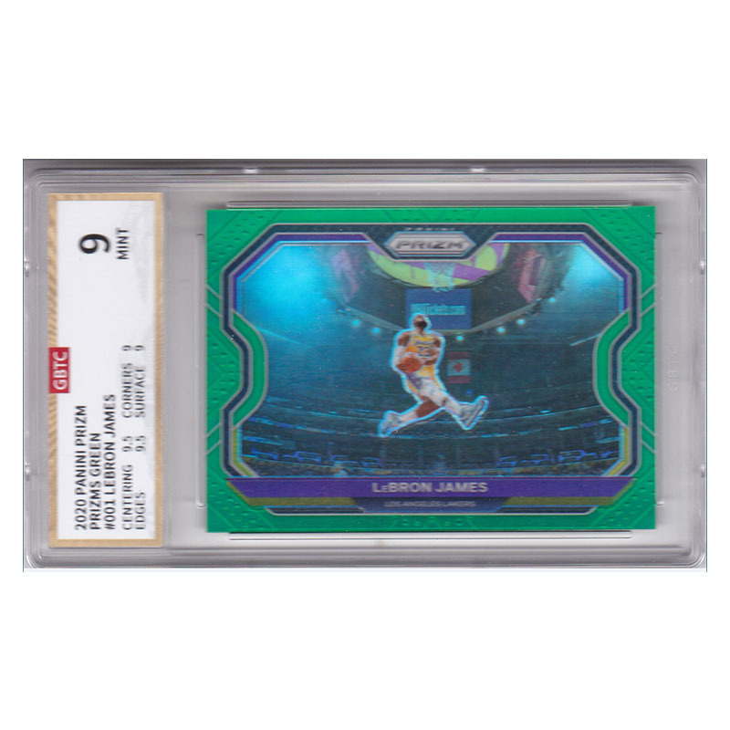 Star Card Le Brown James Green Refraction Scissor Foot Panini 20-21Prizm # 1 Rating Card