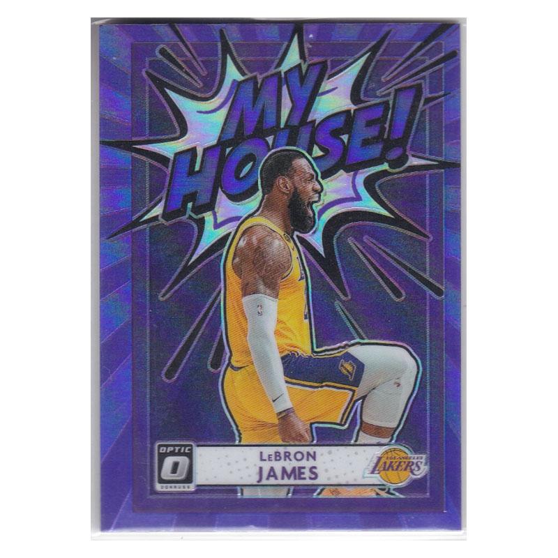 Star Card Lebron James My House Purple Refraction Panini 20-21 Optic # 4 Star Card Lebron James My House Purple Refraction Panini 20-21 Optic # 4