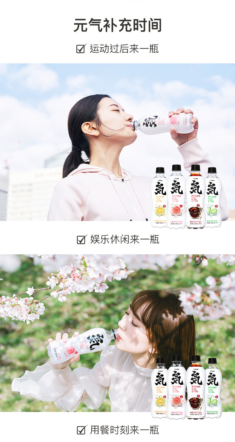 元気森林 0糖0脂0卡 苏打气泡水饮料 480ml*12瓶 图7