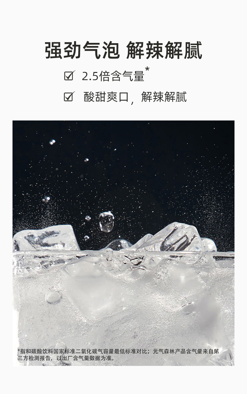 元气森林 0糖0脂0卡白桃/乳酸菌苏打气泡水 1.25L*6瓶 图5