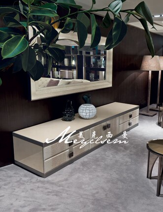 美克西曼 高端家具定制 longhi款式电视柜 意大利风格玄关柜