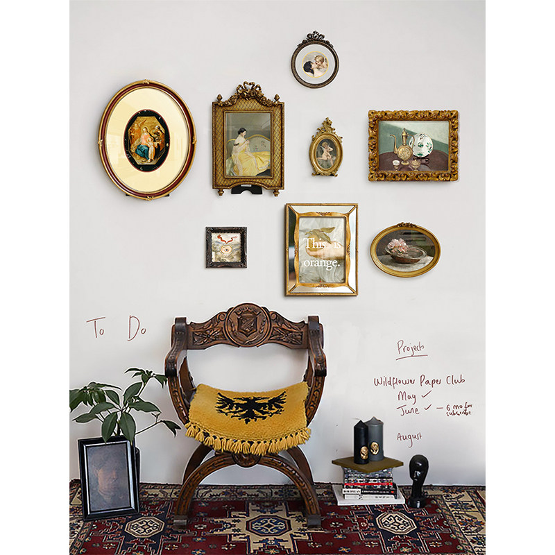 Retro Eurostyle Dining Room Bedroom American Light Lavish Decoration Painting Living Room Wall Painting Composition Genguan Background Wall Hanging Painting Murals