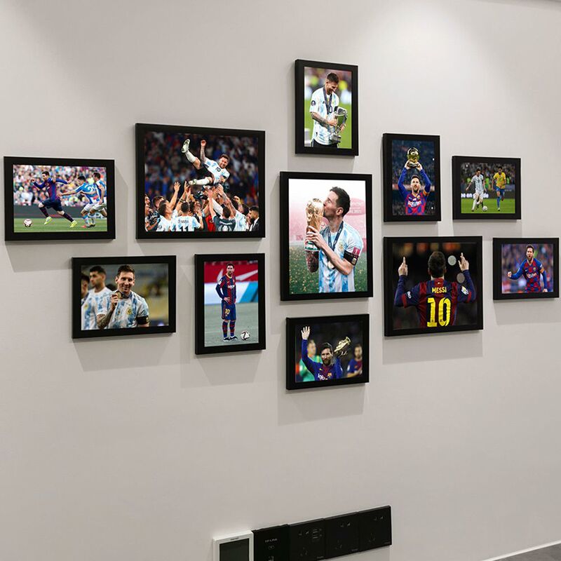 World Cup Messi Poster Decorative Painting Living Room Photo Wall Background Bar Football Mural Photo Frame Combination No Drilling Required