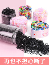 Small leather band female tie first time rubber band hair ring female black high elastic durable ins Sen line net red simple