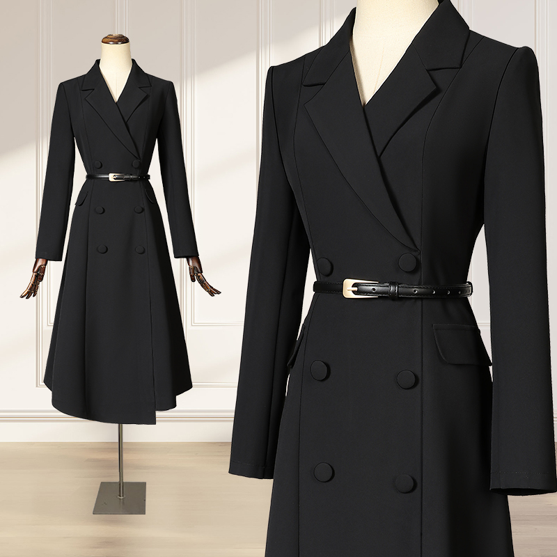 Suit Black Dress for Women, Spring and Autumn, High-End Workwear, Professional Ol Commuting Women's Clothing, Elegant Business Formal Dress