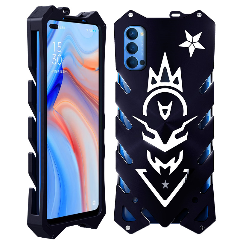 SIMON New THOR II Aviation Aluminum Alloy Shockproof Armor Metal Case Cover for OPPO Reno4 & OPPO Reno4 Pro