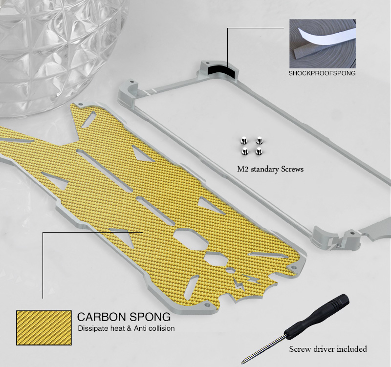 SIMON New THOR II Aviation Aluminum Alloy Shockproof Armor Metal Case Cover for nubia Red Magic 3